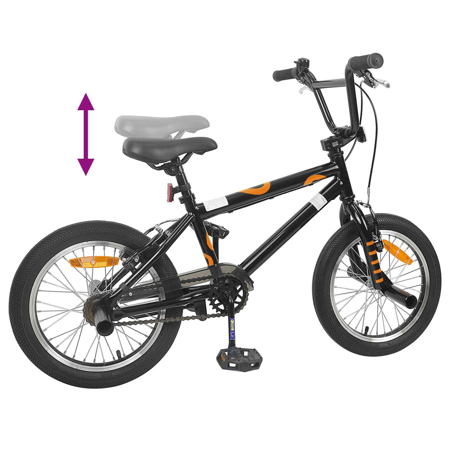 BMX Fiets 16 Inch voor 5-8 jaar oud Zwart