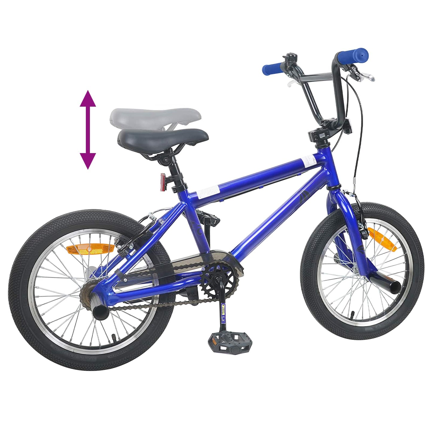 BMX Fiets 18 Inch voor 7-10 Jaar Oud Donkerblauw