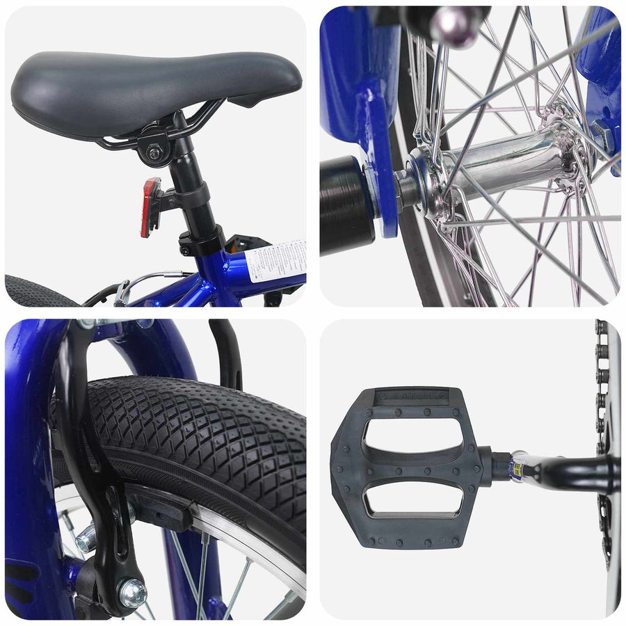 BMX Fiets 20 Inch voor boven de 9 jaar Donkerblauw