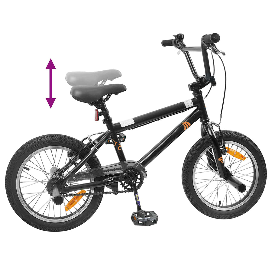 BMX Fiets 20 Inch voor 9 Jaar Oud Zwart