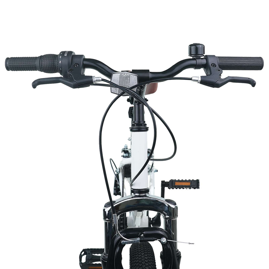 Kids Mountain Bike 24 Inch 6-Speed voor 8-12 jaar oud Wit