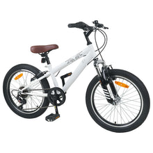 Kids Mountain Bike 24 Inch 6-Speed voor 8-12 jaar oud Wit