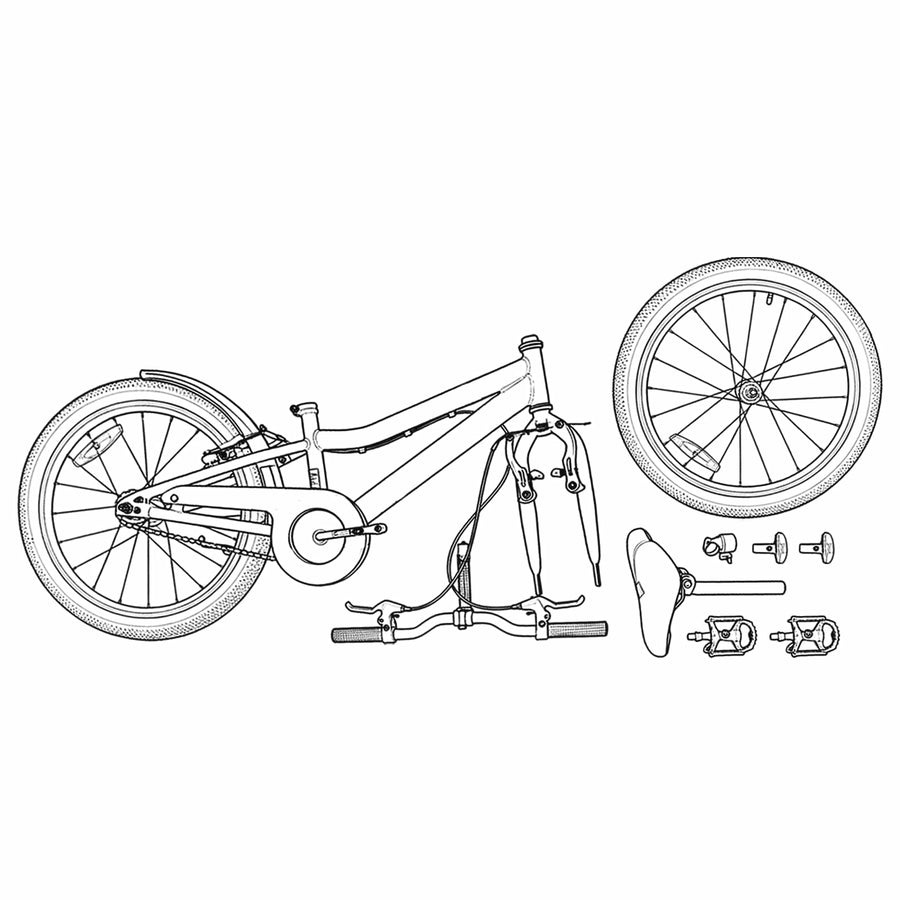 Kids Mountain Bike 20 Inch 6-Speed voor 5-8 jaar oud Zwart