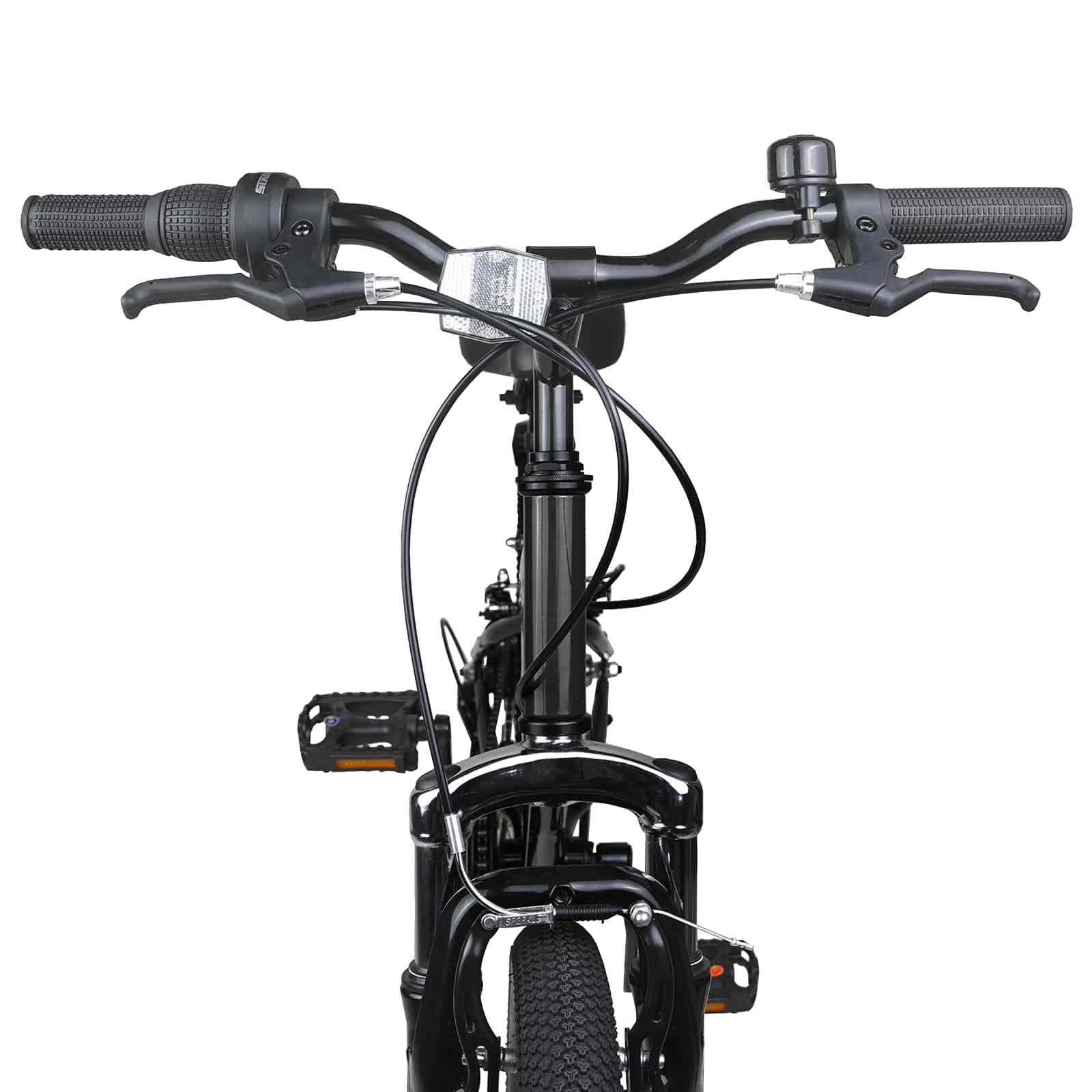 Kids Mountain Bike 24 Inch 6-Speed voor 8-12 jaar oud Zwart
