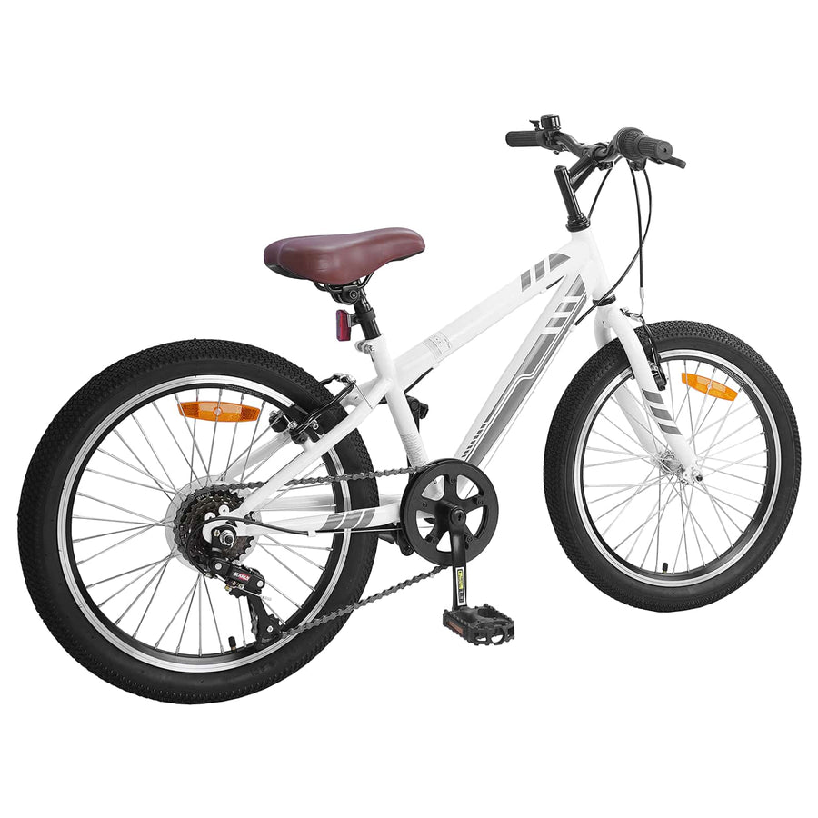 Mountainbike 20 Inch 6-Speed voor 5-8 jaar oud Wit
