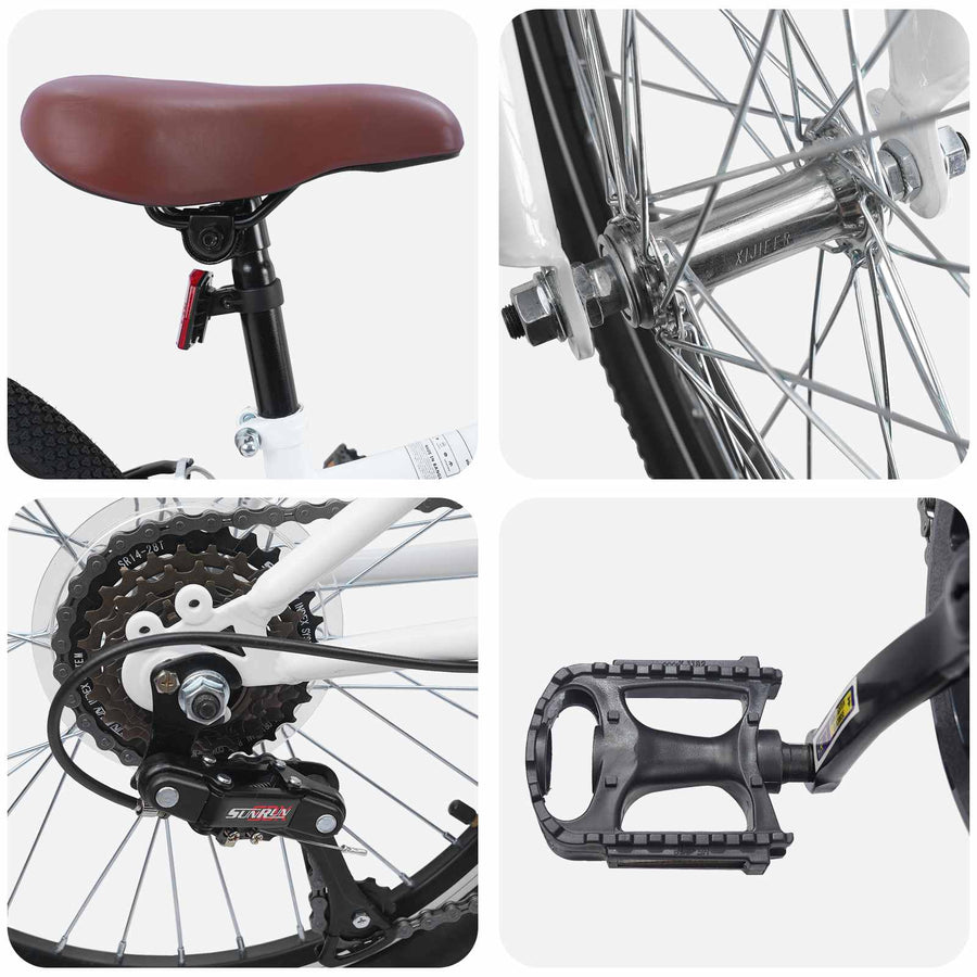 Mountainbike 24 Inch 6-Speed voor 8-12 jaar oud Wit