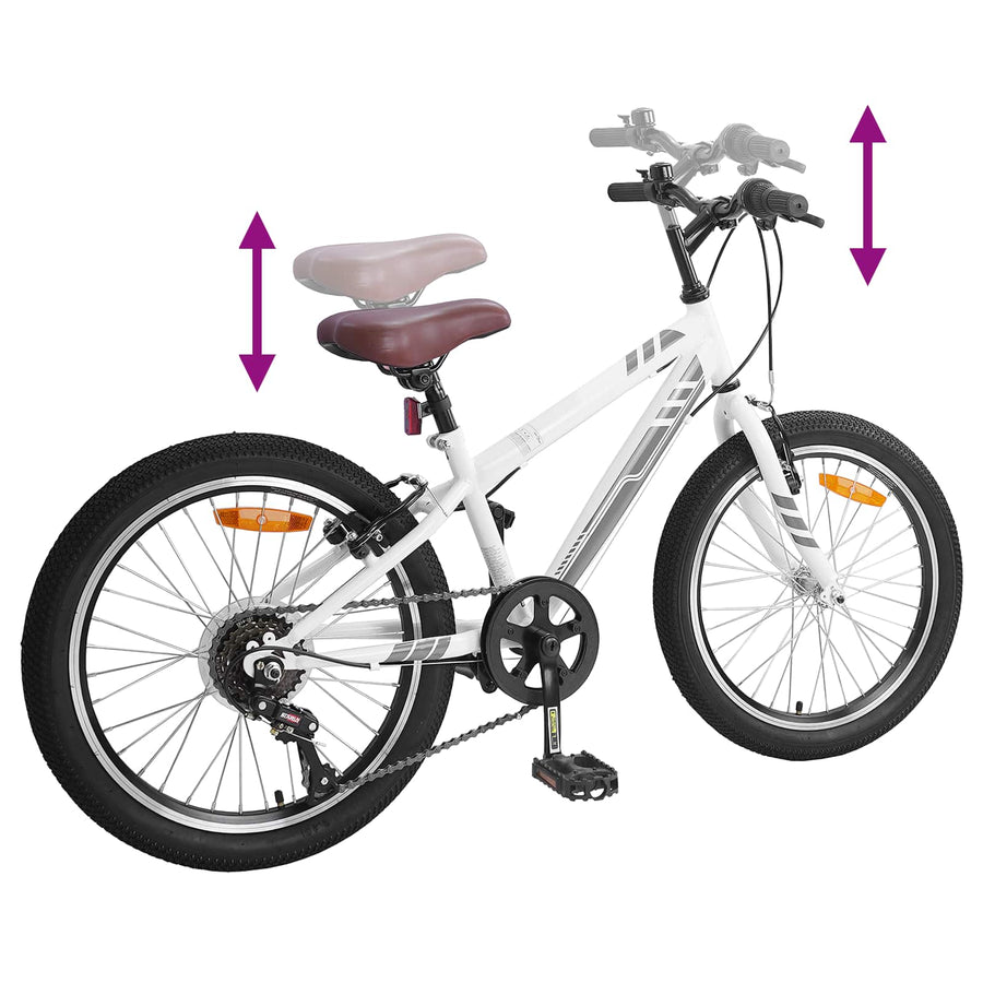 Mountainbike 24 Inch 6-Speed voor 8-12 jaar oud Wit