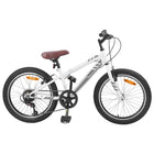 Mountain Bike 24 Inch 6-Speed for 8-12 year olds White