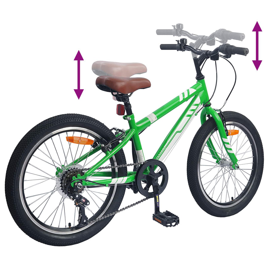 Mountainbike 20 Inch 6-Speed voor 5-8 jaar oud Groen