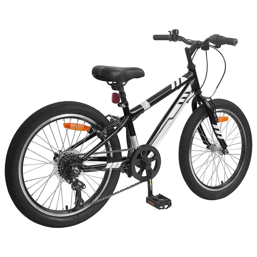 Mountainbike 20 Inch 6-Speed voor 5-8 jaar oud Zwart