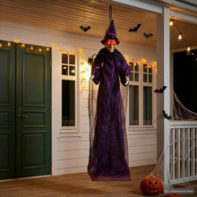Hangende Halloween-pratende heks Paars 216 x 125 cm Polyester