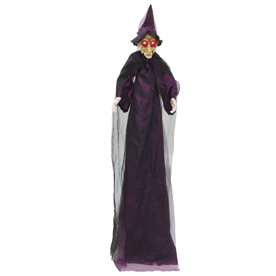 Hangende Halloween-pratende heks Paars 216 x 125 cm Polyester