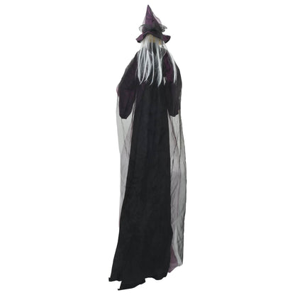 Hangende Halloween-pratende heks Paars 216 x 125 cm Polyester