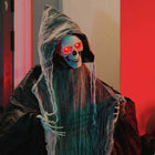 Halloween decoratie skelet met 2 rode LED