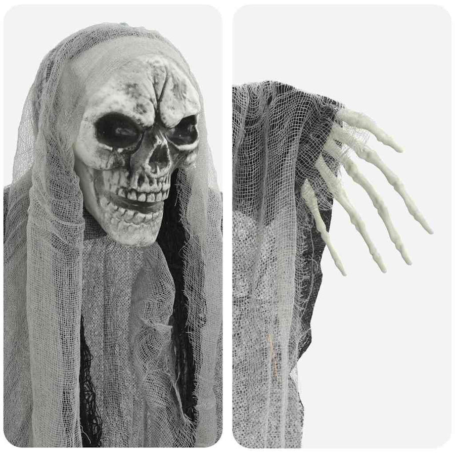 Halloween Hangende Spook 3 pcs Zwart 66 x 110 cm Polyester