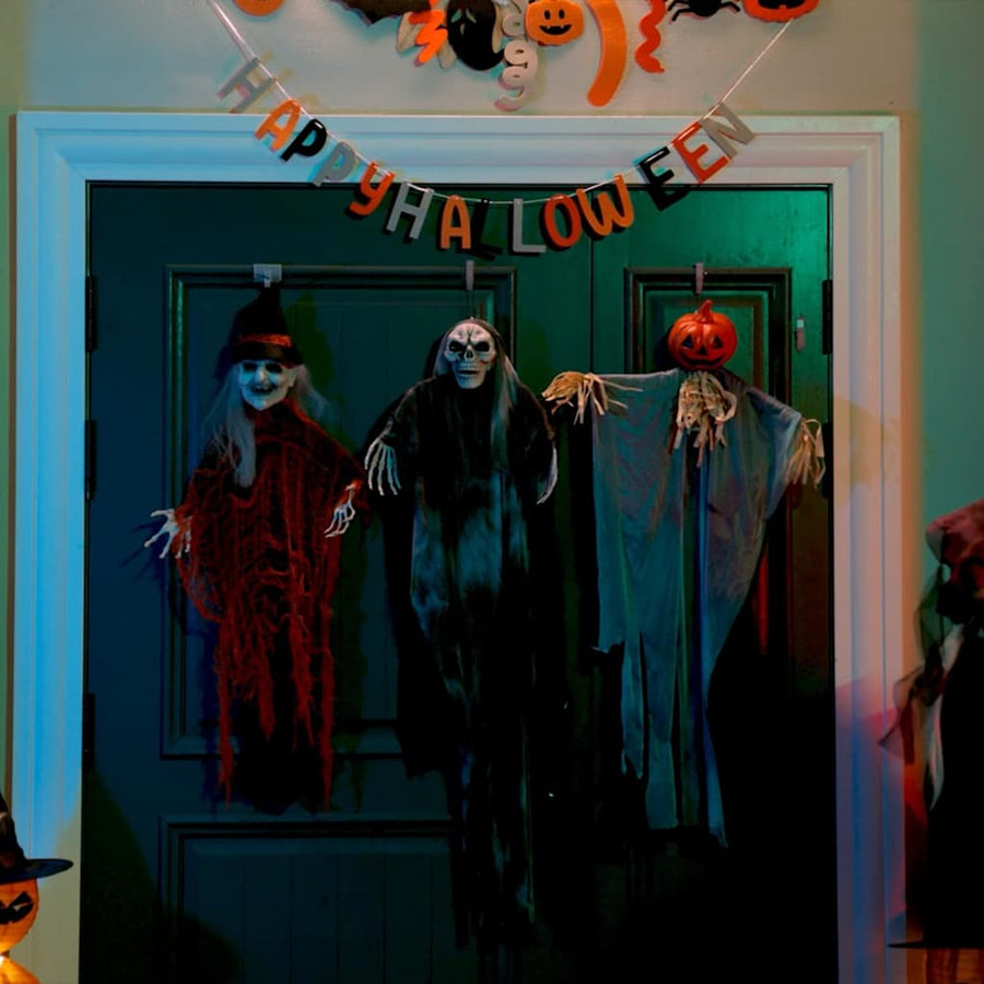 Halloween Hangende Spook 3 pcs Zwart 66 x 110 cm Polyester