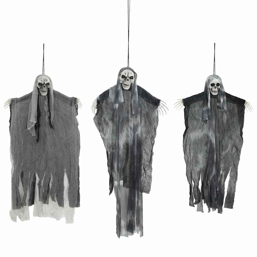 Halloween Hangende Spook 3 pcs Zwart 66 x 110 cm Polyester