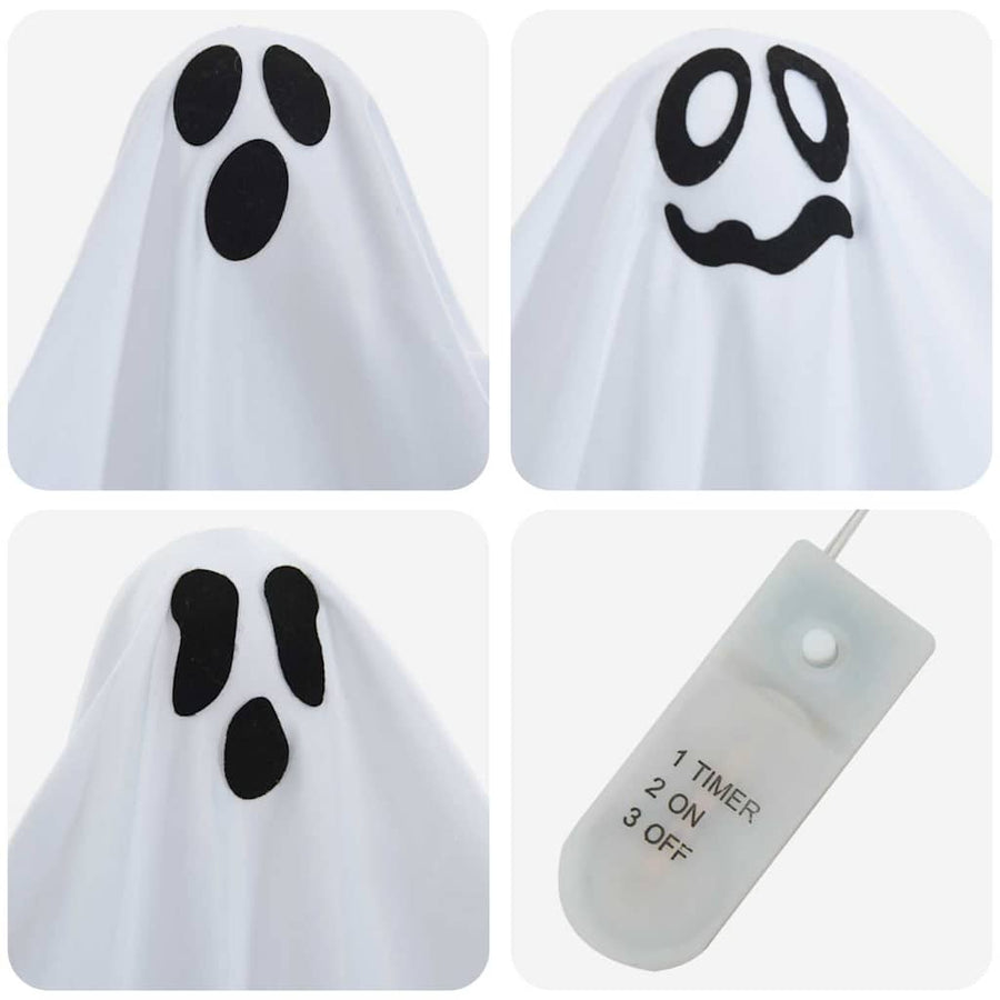 Halloween Hangende Spook 3 pcs Wit 52 x 62 cm Polyester