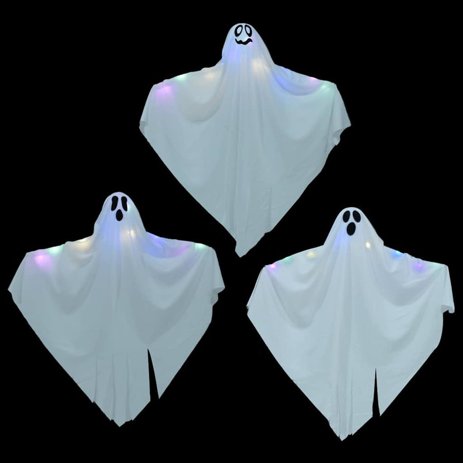 Halloween Hangende Spook 3 pcs Wit 52 x 62 cm Polyester