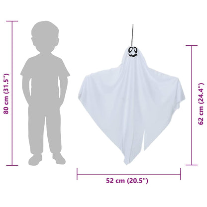 Halloween Hangende Spook 3 pcs Wit 52 x 62 cm Polyester