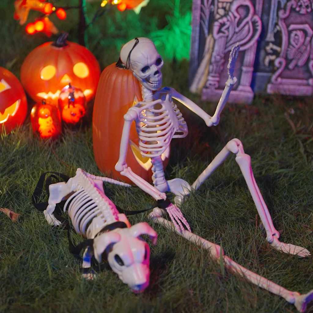 Halloween Decoratie Skelet 2 pcs Wit Polypropyleen