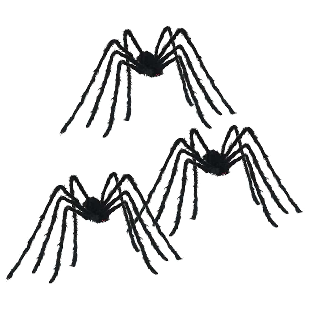 Halloween Spin Decoratie 3 pcs Zwart 200 cm Polyester en staal