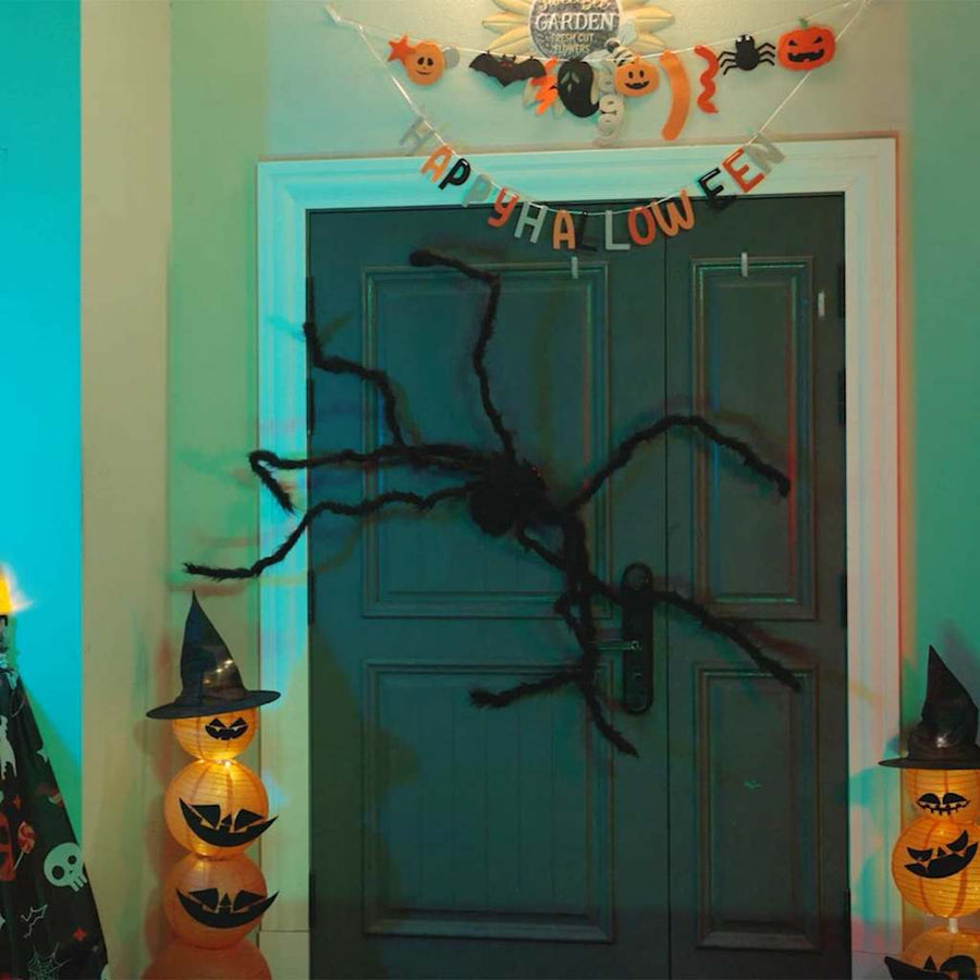 Halloween Spin Decoratie 3 pcs Zwart 150 cm Polyester en staal