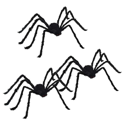 Halloween Spin Decoratie 3 pcs Zwart 150 cm Polyester en staal