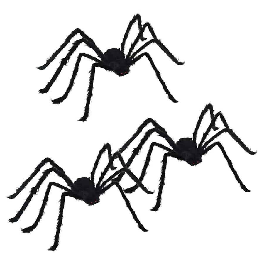 Halloween Spin Decoratie 3 pcs Zwart 150 cm Polyester en staal