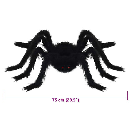 Halloween Spin Decoratie 6 pcs Zwart 75 cm Polyester en staal