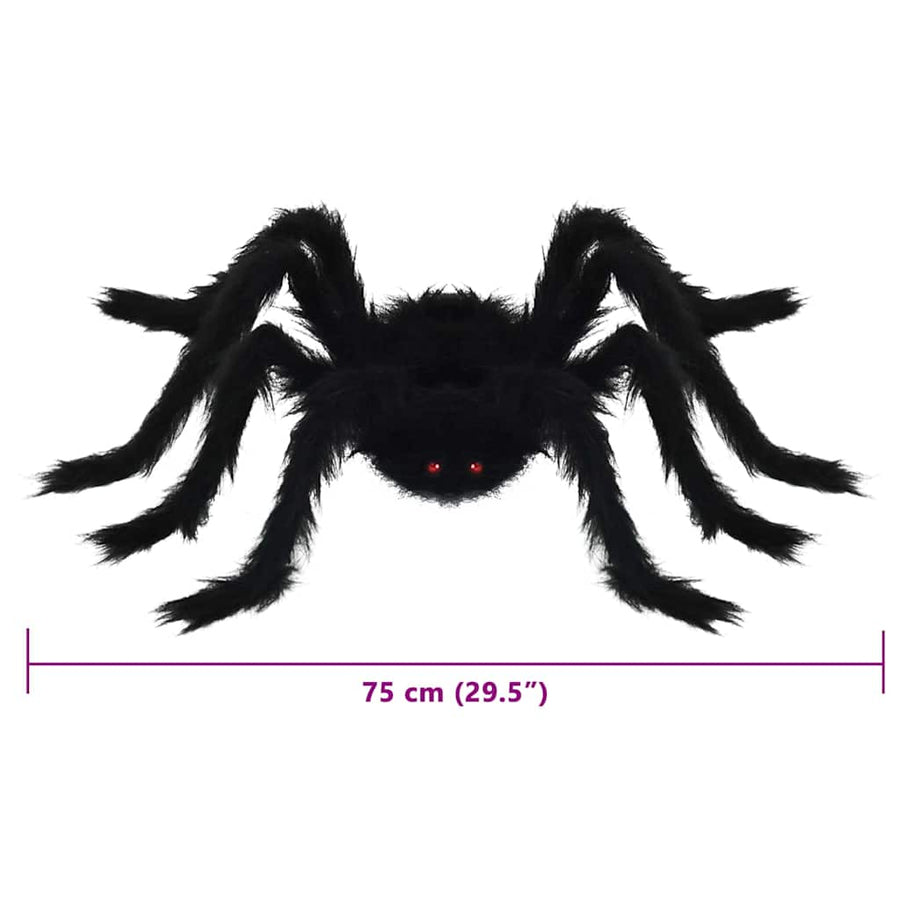 Halloween Spin Decoratie 6 pcs Zwart 75 cm Polyester en staal