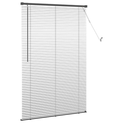 Venetiaanse Blind Verstelbaar Zilvergrijs 150 x 80 cm PVC