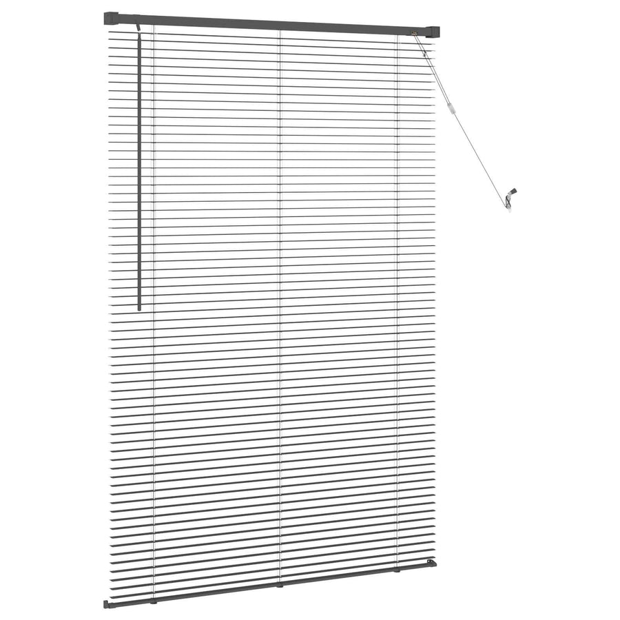 Venetiaanse Blind Verstelbaar Zilvergrijs 150 x 80 cm PVC