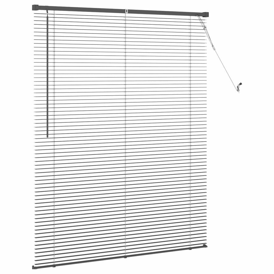 Venetiaanse Blind Verstelbaar Zilvergrijs 150 x 110 cm PVC