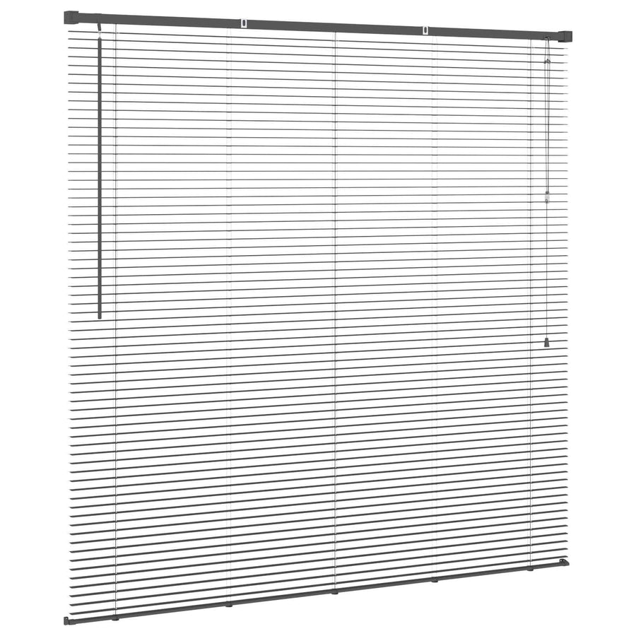Venetiaanse Blind Verstelbaar Zilvergrijs 150 x 160 cm PVC