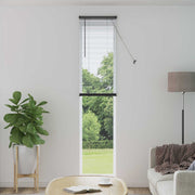 Venetiaanse jaloezie 213x60 cm zilvergrijs PVC
