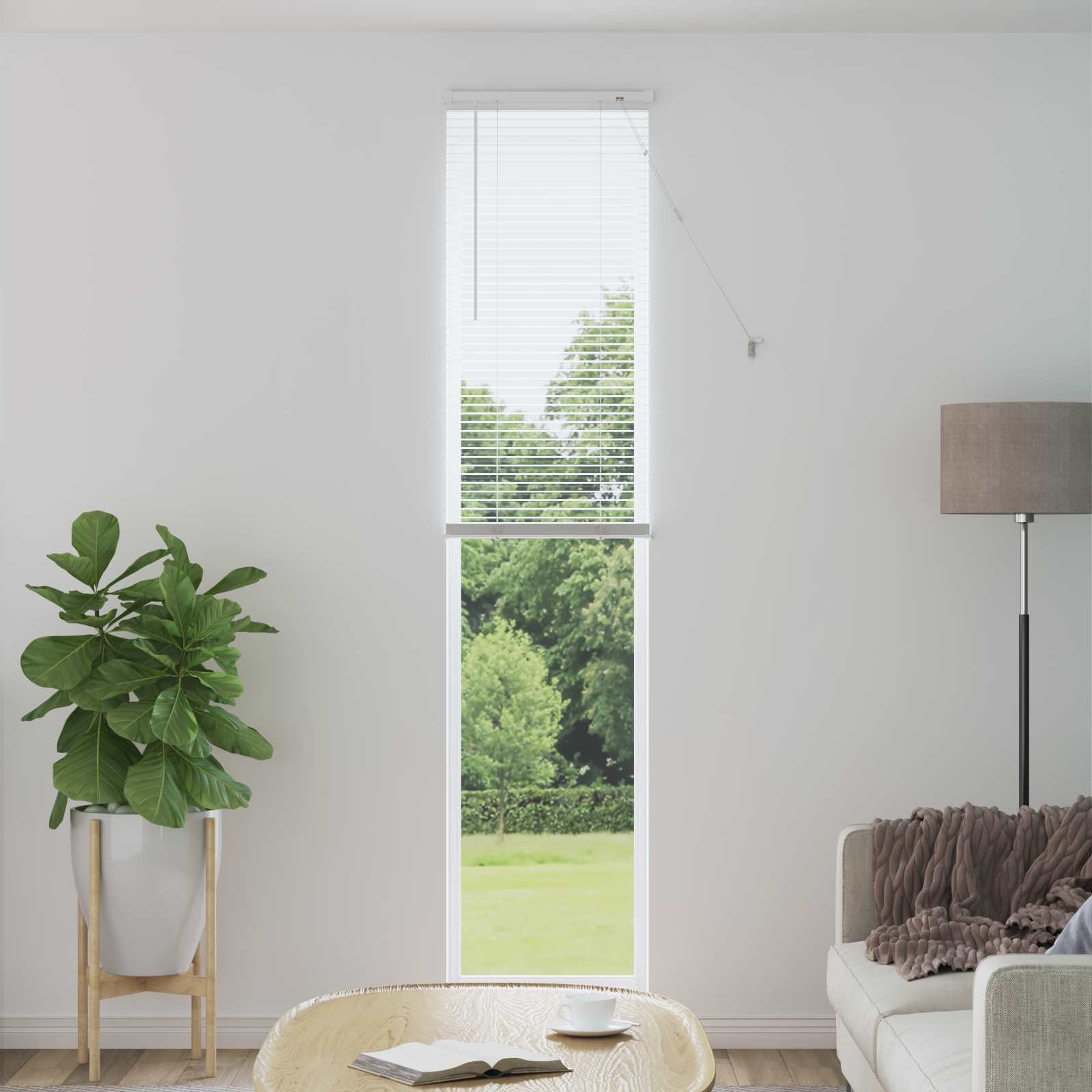 Venetiaanse Blind Verstelbaar Wit 213 x 50 cm PVC