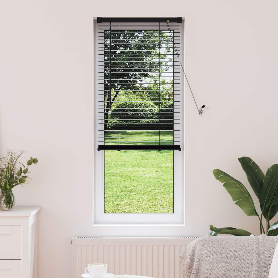 Venetiaanse Blind Verstelbaar Zwart 150 x 50 cm PVC