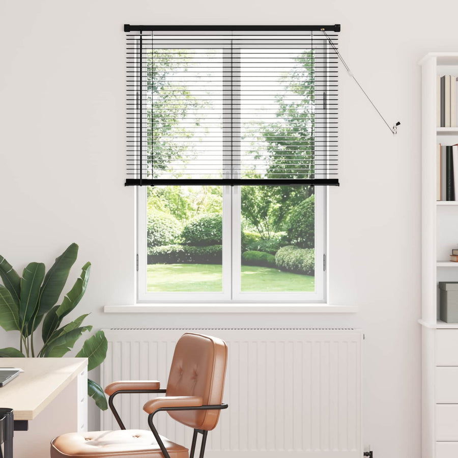Venetiaanse Blind Verstelbaar Zwart 150 x 70 cm PVC