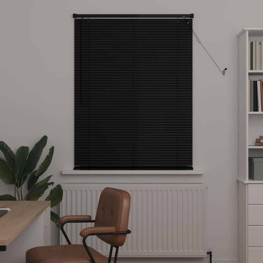 Venetiaanse Blind Verstelbaar Zwart 150 x 70 cm PVC