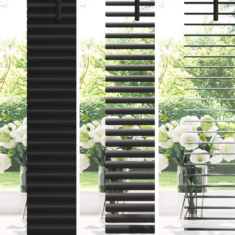 Venetiaanse Blind Verstelbaar Zwart 150 x 100 cm PVC