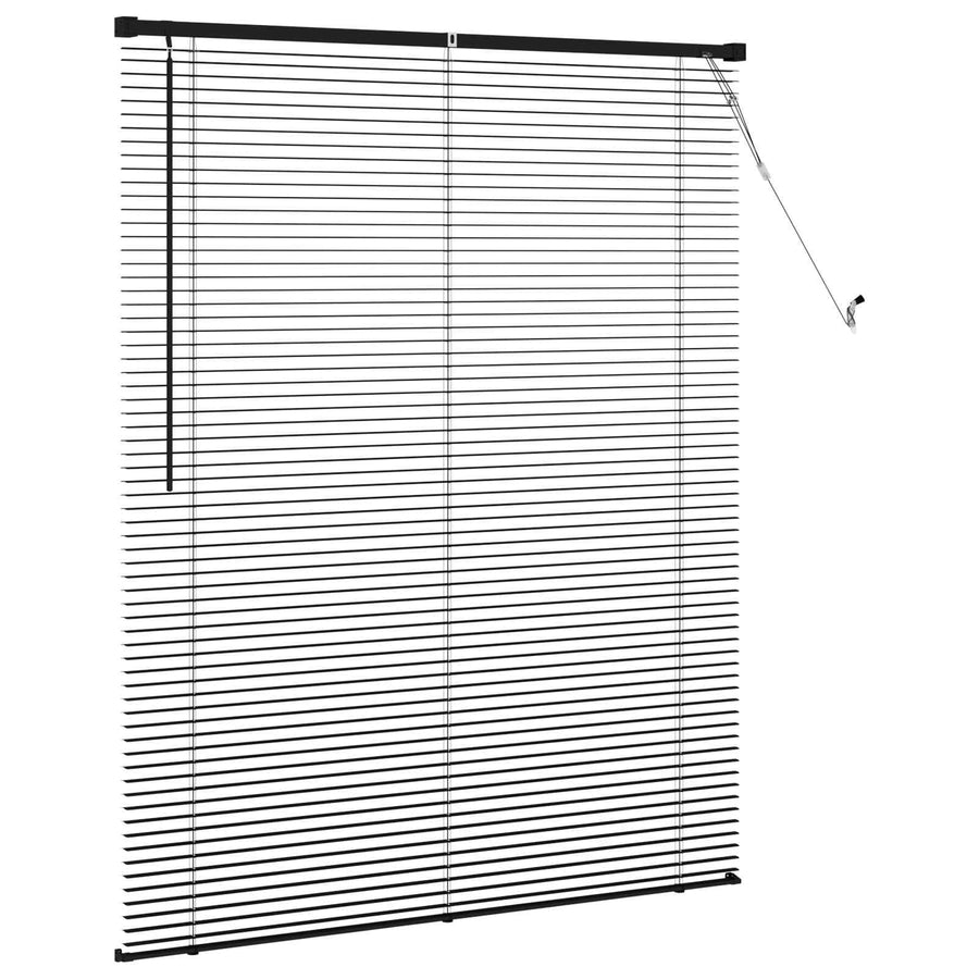 Venetiaanse Blind Verstelbaar Zwart 150 x 120 cm PVC