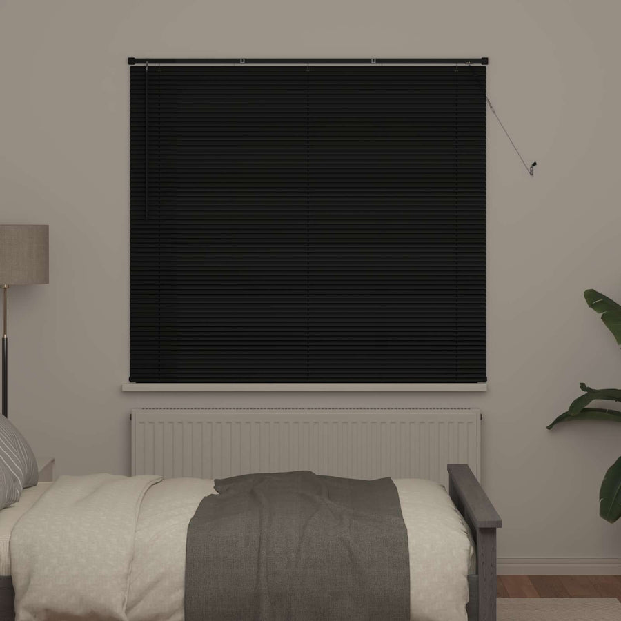 Venetiaanse Blind Verstelbaar Zwart 150 x 130 cm PVC