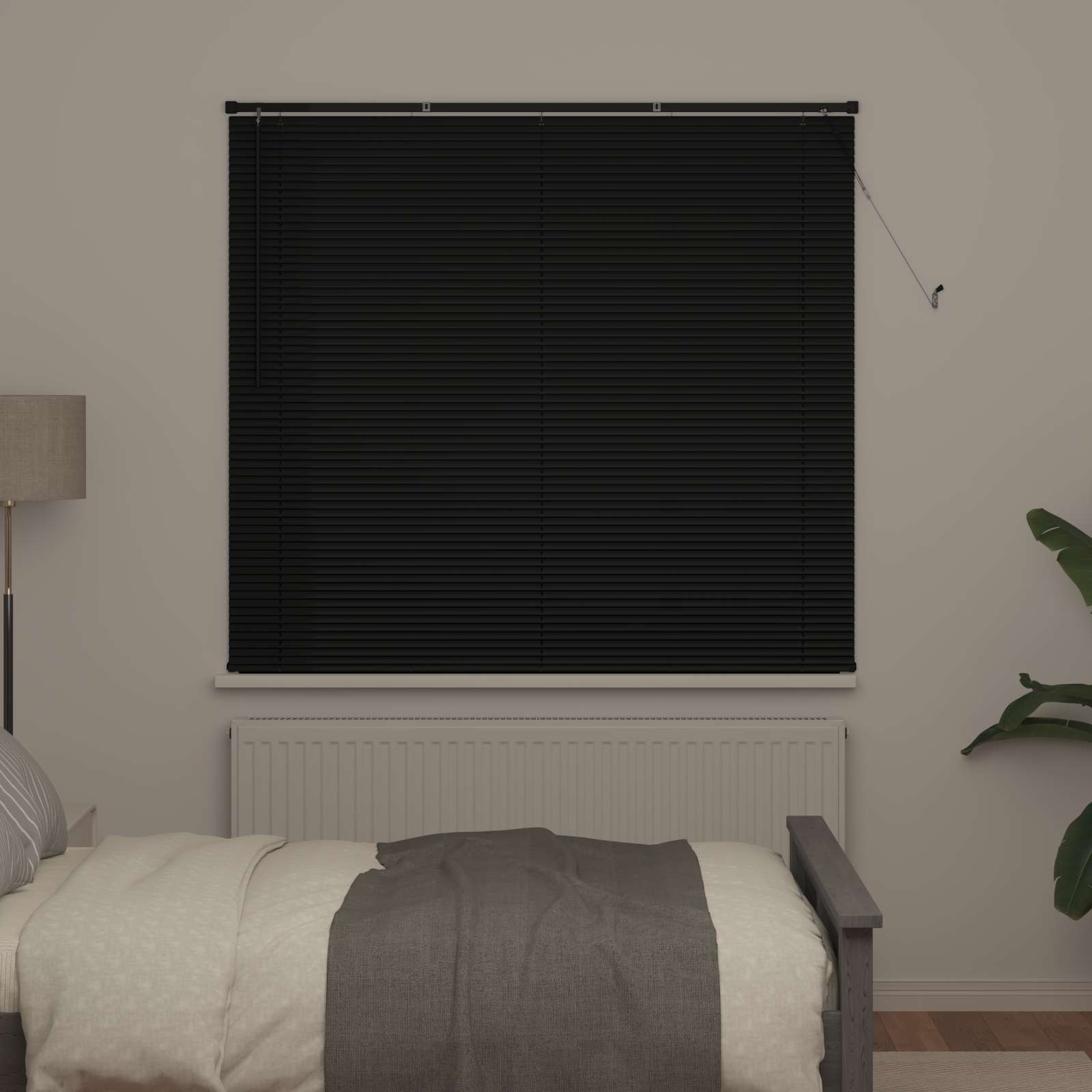 Venetiaanse Blind Verstelbaar Zwart 150 x 140 cm PVC