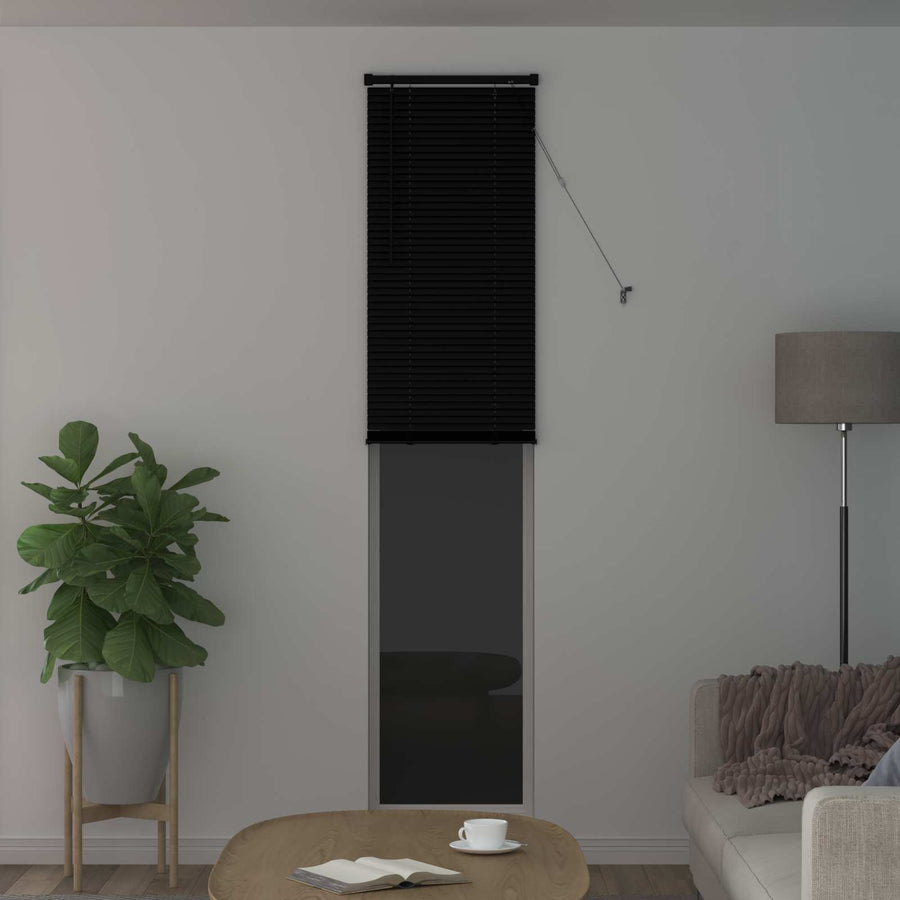 Venetiaanse Blind Verstelbaar Zwart 213 x 40 cm PVC