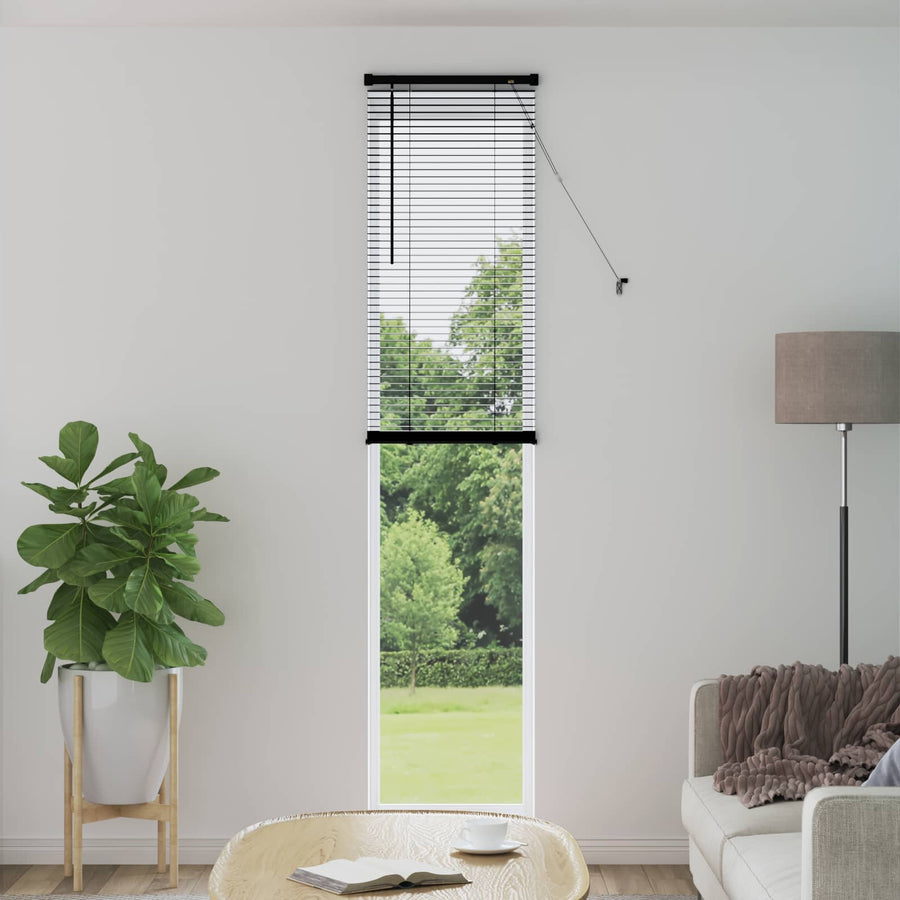 Venetiaanse Blind Verstelbaar Zwart 213 x 50 cm PVC