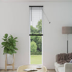 Venetiaanse jaloezie 213x60 cm zwart PVC