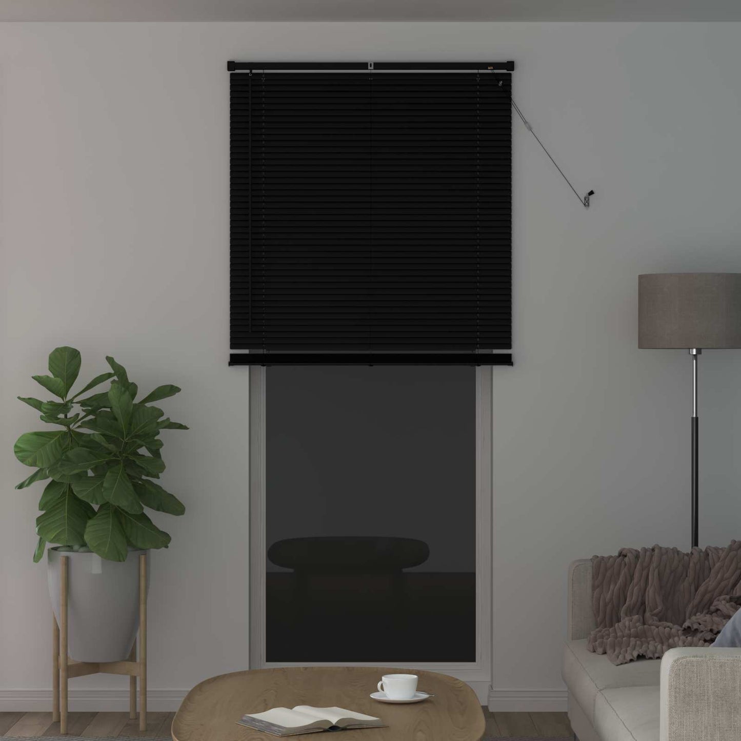 Venetiaanse Blind Verstelbaar Zwart 213 x 70 cm PVC