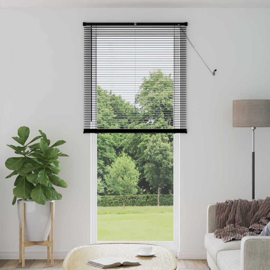 Venetiaanse Blind Verstelbaar Zwart 213 x 90 cm PVC