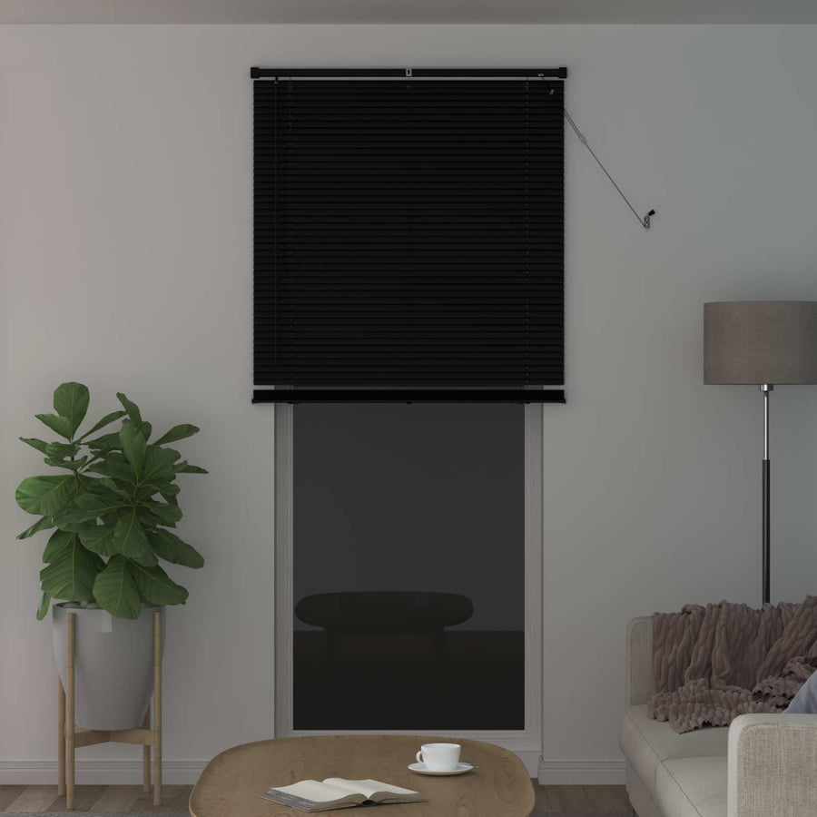 Venetiaanse Blind Verstelbaar Zwart 213 x 90 cm PVC